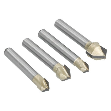 V Bit 4Pcs Industrial Grade 1/4in Shank Router Bits For CNC Engraving For Woodworking
V Bit 4Pcs Industrial Grade 1/4in Shank Router Bits For CNC Engraving For Woodworking
