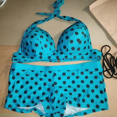 Women Tankini Bikini Beachwear Swimwear Bathingsuit Padded Push Up Plus
