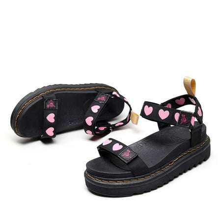 Women‘s Heart Print Platform Sandals Open Toe Ankle Buckle Strap Rome Style Shoes Casual Non-slip Shoes
Women‘s Heart Print Platform Sandals Open Toe Ankle Buckle Strap Rome Style Shoes Casual Non-slip Shoes