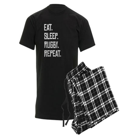 CafePress - Eat Sleep Rugby Repeat Pajamas - Men s Dark Pajamas
