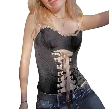 Women Y2k Gothic Bandage Bandeau Corset Lace Trim Strapless Crop Tube Tops Fairy Aesthetic Clothes
Women Y2k Gothic Bandage Bandeau Corset Lace Trim Strapless Crop Tube Tops Fairy Aesthetic Clothes