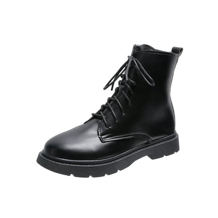 Daeful Womens Non-Slip Mid Top Short Bootie Walking Fashion Shoes Work Waterproof Lace Up Combat Boot Black Plush Lining 4.5
Daeful Womens Non-Slip Mid Top Short Bootie Walking Fashion Shoes Work Waterproof Lace Up Combat Boot Black Plush Lining 4.5