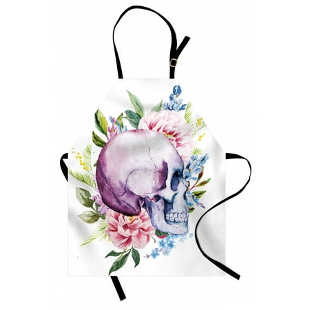 Skull Apron Watercolor Abstract Dead Human Head with Floral Details Leaves Buds Flowers Print Unisex Kitchen Bib Apron with Adjustable Neck for Cooking Baking Gardening Multicolor by Ambesonne
Skull Apron Watercolor Abstract Dead Human Head with Floral Details Leaves Buds Flowers Print Unisex Kitchen Bib Apron with Adjustable Neck for Cooking Baking Gardening Multicolor by Ambesonne