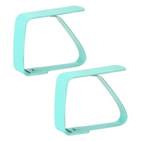 Uxcell 50mm x 40mm 420 Stainless Steel Tablecloth Clips Green 2 Pack