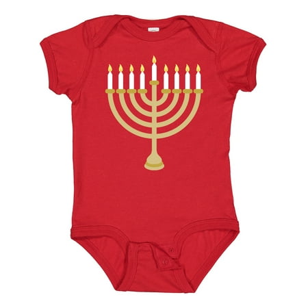 Inktastic Chanukah Hanukah Menorah Gift Baby Boy or Baby Girl Bodysuit