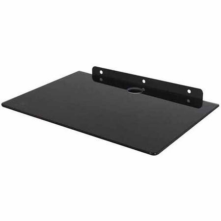 Inland Media Component Single Wall Shelf, Piano Black