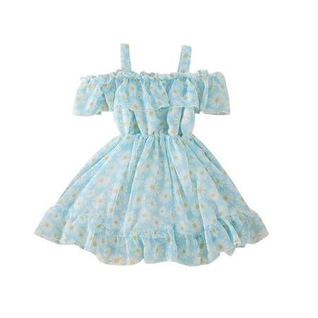 EHTMSAK Infant Baby Toddler Child Children Kids Summer Short Sleeve Dresses for Girls Floral Ruffle Dress Off Shoulder Sundress Blue 1Y-6Y 120
EHTMSAK Infant Baby Toddler Child Children Kids Summer Short Sleeve Dresses for Girls Floral Ruffle Dress Off Shoulder Sundress Blue 1Y-6Y 120