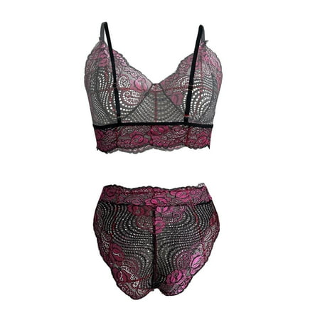 Lilgiuy Women Lingerie Lace Temptation Babydoll Underwear Panties Underpants Sleepwear Briefs Suit 2022 Fall Winter