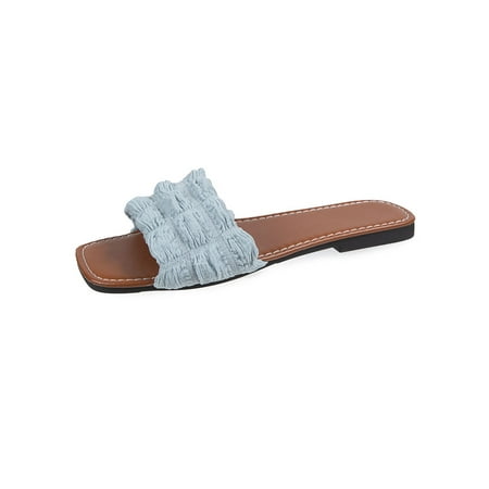 SIMANLAN Women s Flat Sandals Summer Slide Shoes Beach Slides Ladies Fashion Sandal Womens Square Toe Blue 9
SIMANLAN Women s Flat Sandals Summer Slide Shoes Beach Slides Ladies Fashion Sandal Womens Square Toe Blue 9