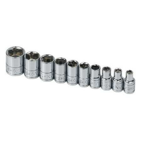 SOCKET SET 1/4IN. DRIVE 10 PC SAE STD 6 POINT