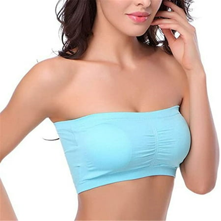 TFFR Women Chest Wrap Bra Solid Color Crop Removable Padded Top Stretchy Seamless Bandeau Tube Tops
TFFR Women Chest Wrap Bra Solid Color Crop Removable Padded Top Stretchy Seamless Bandeau Tube Tops