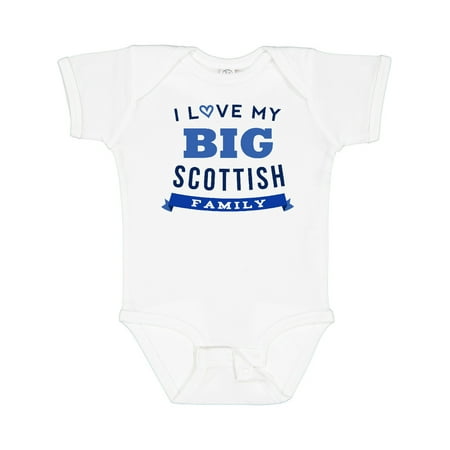 Inktastic I Love My Scottish Family Gift Baby Boy or Baby Girl Bodysuit