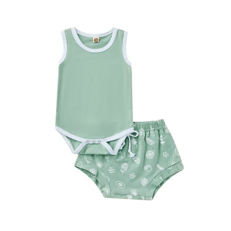 Seyurigaoka Baby’s Tops and Shorts Set Fashion Sleeveless Romper and Printing Tie-up Short Pants
Seyurigaoka Baby’s Tops and Shorts Set Fashion Sleeveless Romper and Printing Tie-up Short Pants