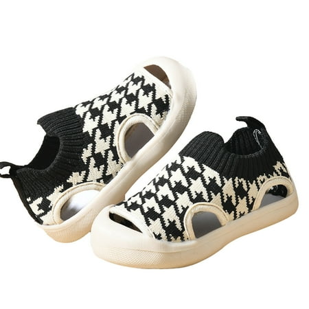 HIBRO Toddler Sandal Boy Boy Beach Toddler Boys Girls Sneakers Flyweaving Mesh Breathable Toddler Shoes Non Slip Design Outdoor Casual Shoes