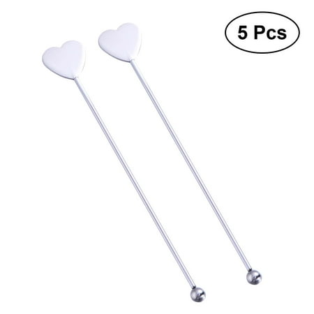 OUNONA 5 Pcs Stainless Steel Heart-shaped and Round Bead Cocktail Pick Set Fruit Stick Martini Picks(Silver)
OUNONA 5 Pcs Stainless Steel Heart-shaped and Round Bead Cocktail Pick Set Fruit Stick Martini Picks(Silver)