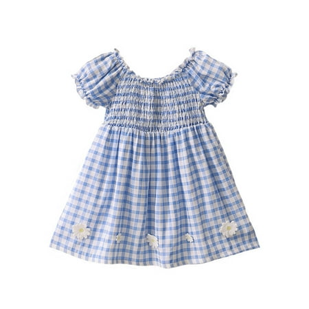 4T Toddler Girls Dress Summer Dress Causal Dress 5T Toddler Girl Short Sleeve Plaid Prints Lapel Dress Blue
4T Toddler Girls Dress Summer Dress Causal Dress 5T Toddler Girl Short Sleeve Plaid Prints Lapel Dress Blue