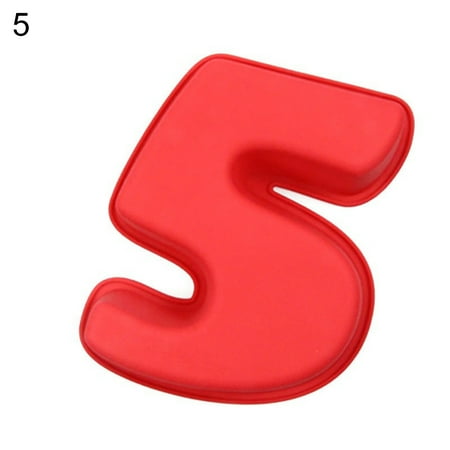 Farfi Cake Mold Food Grade Heat Resistant Silicone Number DIY Cake Mold Birthday Baking Tool for Home (NO. 5)
Farfi Cake Mold Food Grade Heat Resistant Silicone Number DIY Cake Mold Birthday Baking Tool for Home (NO. 5)