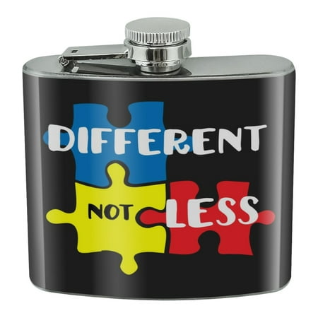 Different Not Less Autism Puzzle Pieces Stainless Steel 5oz Hip Drink Kidney Flask
Different Not Less Autism Puzzle Pieces Stainless Steel 5oz Hip Drink Kidney Flask