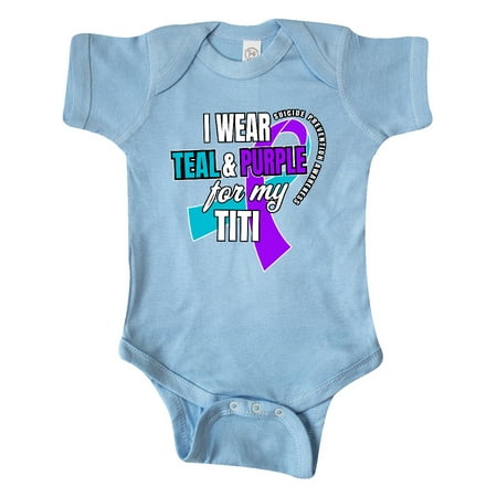 Inktastic Suicide Prevention I Wear Teal and Purple for My Titi Gift Baby Boy or Baby Girl Bodysuit
Inktastic Suicide Prevention I Wear Teal and Purple for My Titi Gift Baby Boy or Baby Girl Bodysuit