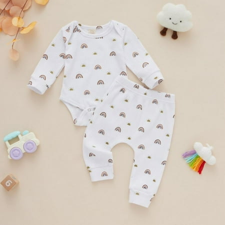 Leonard Baby Clothes for Girl Infant Newborn Baby Girl Boy Clothes Spring ARibbed Rain Print Sets Long Sleeve Bodysuits + Pants 2PCs Outfits
Leonard Baby Clothes for Girl Infant Newborn Baby Girl Boy Clothes Spring ARibbed Rain Print Sets Long Sleeve Bodysuits + Pants 2PCs Outfits