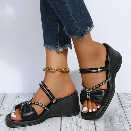 MIASHUI shoes for women Fashion Spring And Summer Women Sandals Thick Bottom Rhinestone Bow Wedge Heel Open Toe
MIASHUI shoes for women Fashion Spring And Summer Women Sandals Thick Bottom Rhinestone Bow Wedge Heel Open Toe