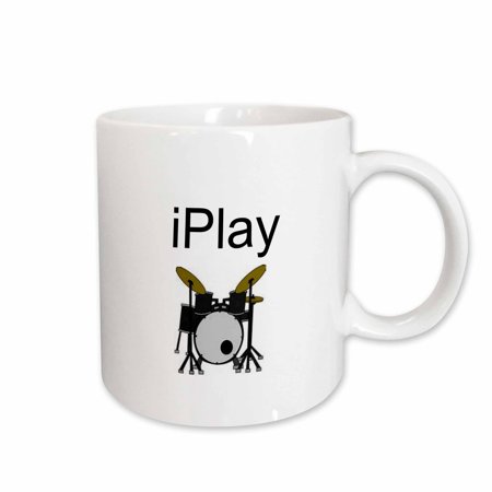 3dRose I play picture of drum set black lettering Ceramic Mug 15-ounce
3dRose I play picture of drum set black lettering Ceramic Mug 15-ounce