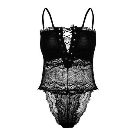QWERTYU Sexy Bodysuit Plus Size Babydoll for Women Sleepwear Snap Crotch Deep V Neck Teddy Lace Lingerie One Piece S Black
QWERTYU Sexy Bodysuit Plus Size Babydoll for Women Sleepwear Snap Crotch Deep V Neck Teddy Lace Lingerie One Piece S Black