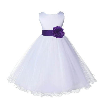 Ekidsbridal White Satin Tulle Rattail Edge Flower Girl Dress Bridesmaid Wedding Pageant Toddler Recital Easter Holiday Communion Birthday Baptism Occasions 829S
Ekidsbridal White Satin Tulle Rattail Edge Flower Girl Dress Bridesmaid Wedding Pageant Toddler Recital Easter Holiday Communion Birthday Baptism Occasions 829S