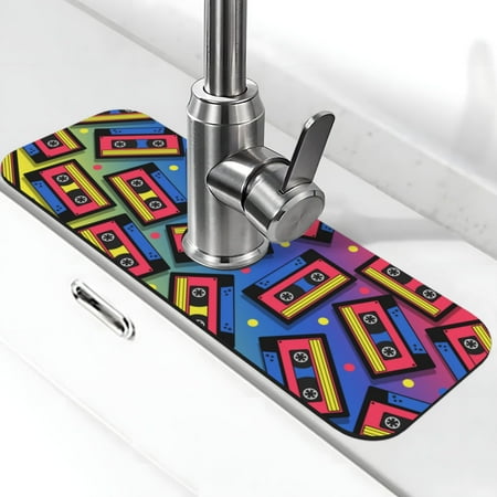 Xecao Vintage Audio Cassettes for Kitchen Sink Splash Guard Faucet Mat Faucet Guard & Draining mat (15 X 5.5 )
Xecao Vintage Audio Cassettes for Kitchen Sink Splash Guard Faucet Mat Faucet Guard & Draining mat (15 X 5.5 )