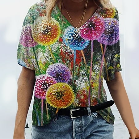 Simplmasygenix Women Tops Summer Clearance Plus Size Women Short Sleeve Printed V-Neck Tops Tee T-Shirt Blouse
Simplmasygenix Women Tops Summer Clearance Plus Size Women Short Sleeve Printed V-Neck Tops Tee T-Shirt Blouse