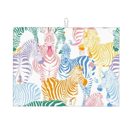 Bingfone Zebra Colourful 18 X 24 Dish Drying Mat For Kitchen Counter Ultra Absorbent Microfiber
Bingfone Zebra Colourful 18 X 24 Dish Drying Mat For Kitchen Counter Ultra Absorbent Microfiber