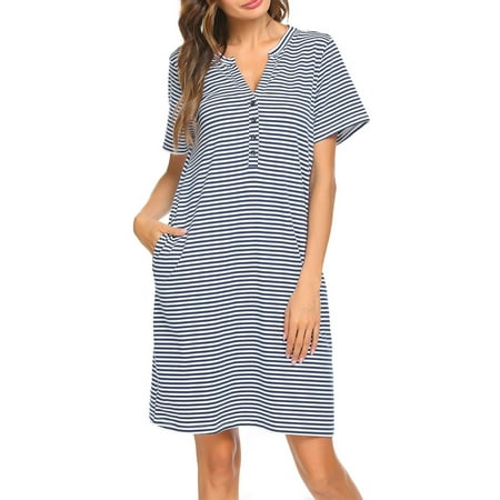 MoMarDer Pregnant Womens Striped Print Short Sleeve Maternity Breastfeeding Pajamas Nightdress
MoMarDer Pregnant Womens Striped Print Short Sleeve Maternity Breastfeeding Pajamas Nightdress