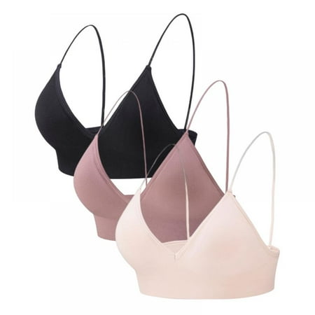 Monfince Bralette for Women Spaghetti Strap Triangle V Neck A-D Cups Bra Padded Wire Free Pull On Closure 3 Packs
Monfince Bralette for Women Spaghetti Strap Triangle V Neck A-D Cups Bra Padded Wire Free Pull On Closure 3 Packs
