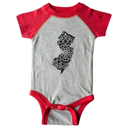 Inktastic New Jersey Silhouette Mandala Gift Baby Boy or Baby Girl Bodysuit