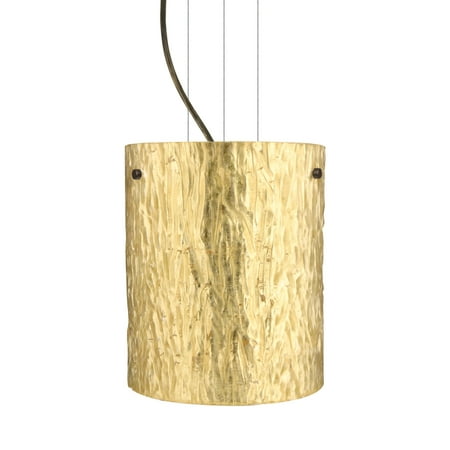 Besa Lighting 1Kg-4006Gs Tamburo 1 Light Cable-Hung Pendant - Bronze