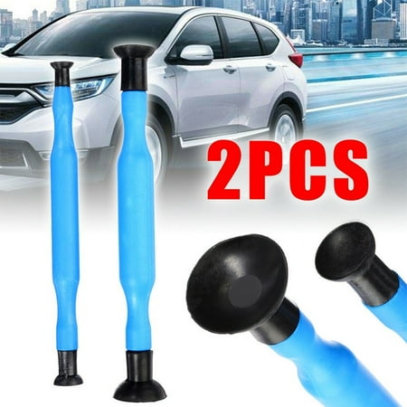 2 Pcs Double Ended Wooden Grip Valve Grinding Stick Hand Lapping Tool Lapper Set