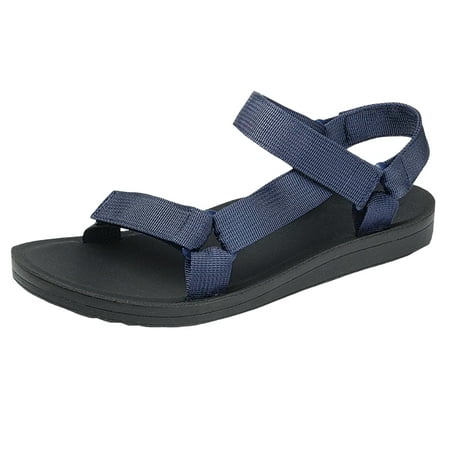 SNJ Women s Open Toe Slide Flat EVA Foam Hook and Loop Sandal
