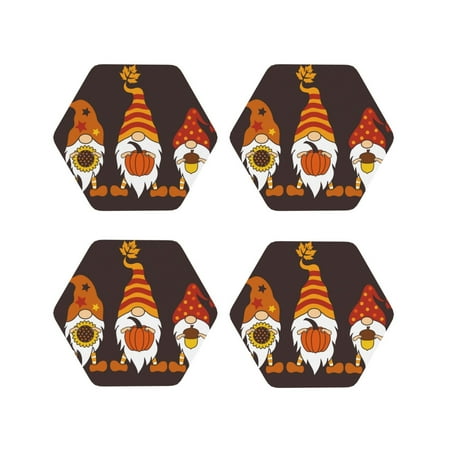Tebeau Fall Gnomes Print Set of 4 Leather Drink Coasters Round Cup Mat Pad for Home and Kitchen Use 4 -Hexagon
Tebeau Fall Gnomes Print Set of 4 Leather Drink Coasters Round Cup Mat Pad for Home and Kitchen Use 4 -Hexagon