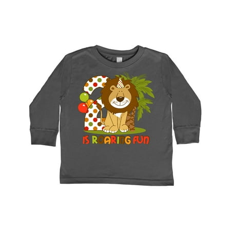Inktastic Cute Lion 2nd Birthday Gift Toddler Boy Girl Long Sleeve T-Shirt