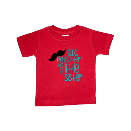 Inktastic Big Mister to a Little Sister Gift Baby Boy T-Shirt