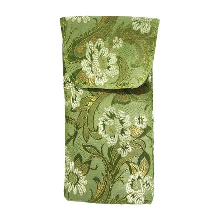Floral Eyeglass Case Top Closure, Slip In Eyeglass Case Soft Fits Medium To Large Glasses For Women