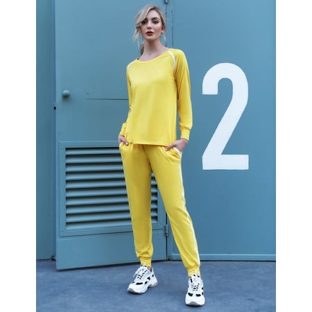 Uniexcosm Women s Loungewear Set Two Piece Fall Outfit Long Sleeve Pullover Tops & Long Pants Tracksuit Sweatsuits
Uniexcosm Women s Loungewear Set Two Piece Fall Outfit Long Sleeve Pullover Tops & Long Pants Tracksuit Sweatsuits
