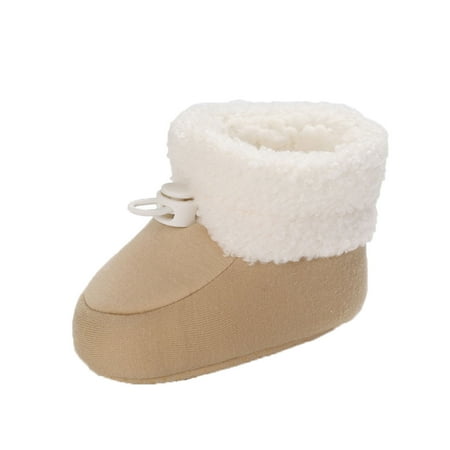 AnuirheiH First Walker Baby Boys Girls Shoes Infant Toddler Winter Warm Footwear Boots Non Slip Prewalker Children s Toddler Shoes Sale on Clearance