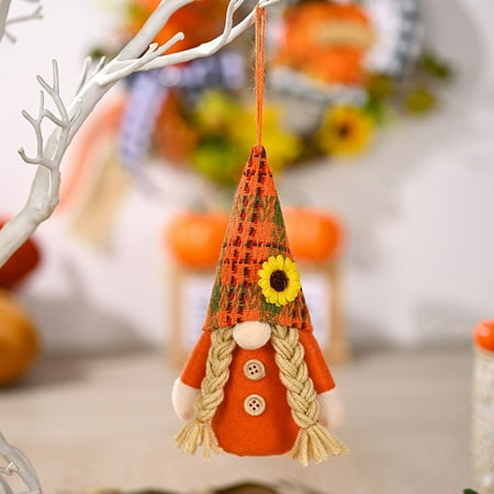 KUNPENG Orange Hat Dwarf Small Pendant Sunflower Hat with Lamp De Decor