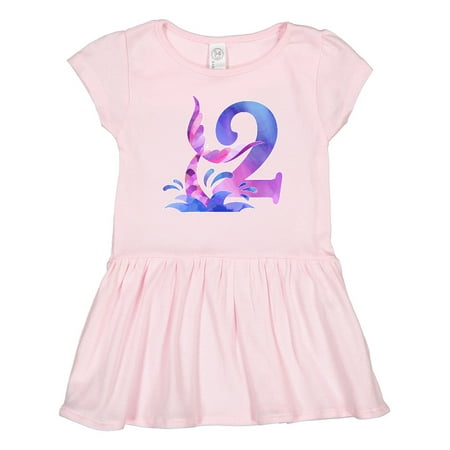 Inktastic 2nd Birthday Mermaid Tail Gift Toddler Girl Dress