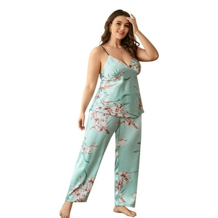 Ice Silk Pajamas Women Large Size Backless Suspender Nightdress Printed Home Clothes
Ice Silk Pajamas Women Large Size Backless Suspender Nightdress Printed Home Clothes
