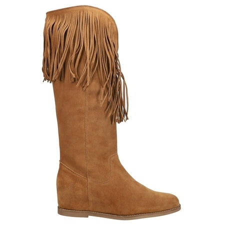 Dingo Womens Out West Tall Snip Toe Casual Boots Mid Calf Low Heel 1-2