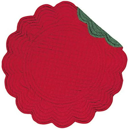 C&F Home Red & Green Round Quilted Single Christmas Cotton Reversible Machine Washable Placemat Round Placemat Red
C&F Home Red & Green Round Quilted Single Christmas Cotton Reversible Machine Washable Placemat Round Placemat Red