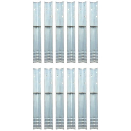 LHCER L-shaped Ground Anchors 12 pcs Galvanised Steel 2 x2 x19.7