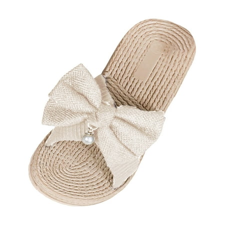 Women Summer Solid Colour Bow Beach Outer Wear Flat Bottom Large Size Sandals Slippers
Women Summer Solid Colour Bow Beach Outer Wear Flat Bottom Large Size Sandals Slippers